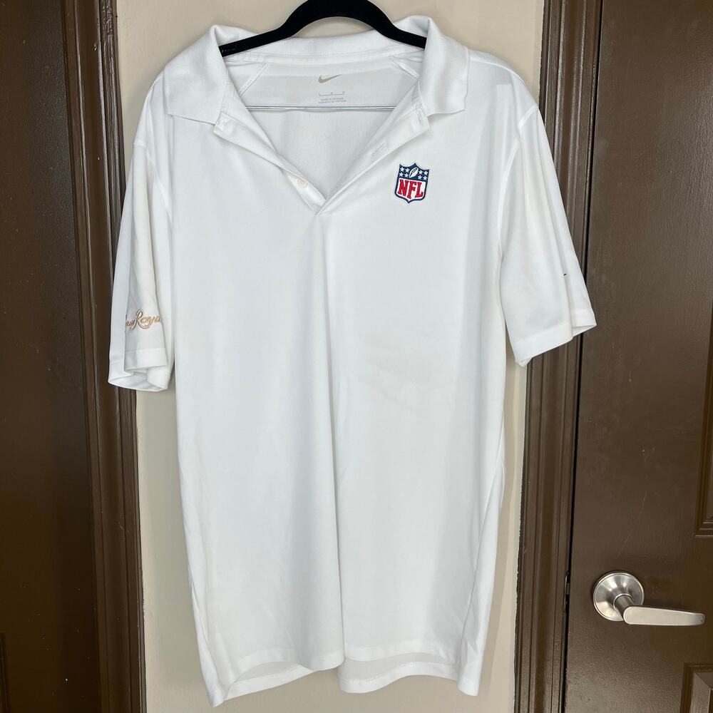 Nike NFL Dri-FIT Polo Men’s L White NFL Shield And Crown Royal Embroidery Golf